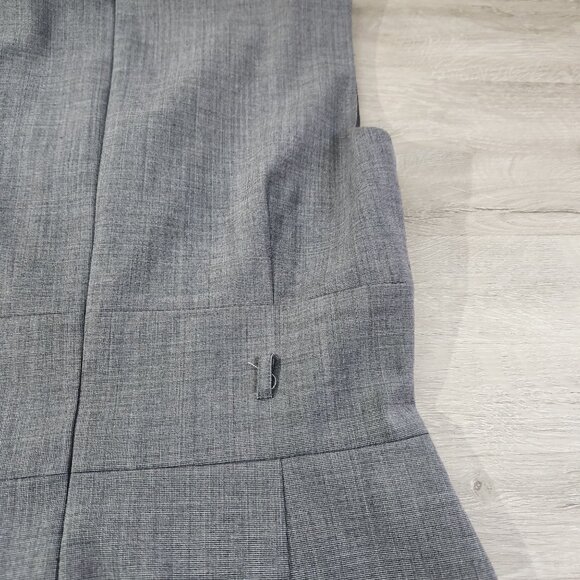 Alex Marie Sleeveless Gray Pleated Front V-neck Career Sheath Dress Women's Sz 8 - Picture 10 of 13